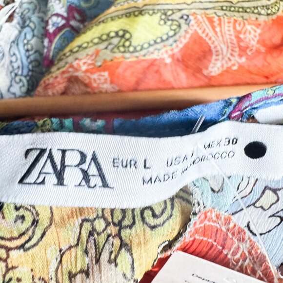 Zara Sheer Colourful Cropped Top Bundle L NWT - Picture 7 of 13